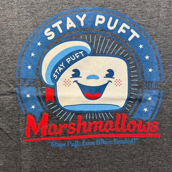 Stay Puft Marshmallows Est. 1984 "Even When Toasted" Gray T-Shirt Men's Size L - Picture 3 of 8